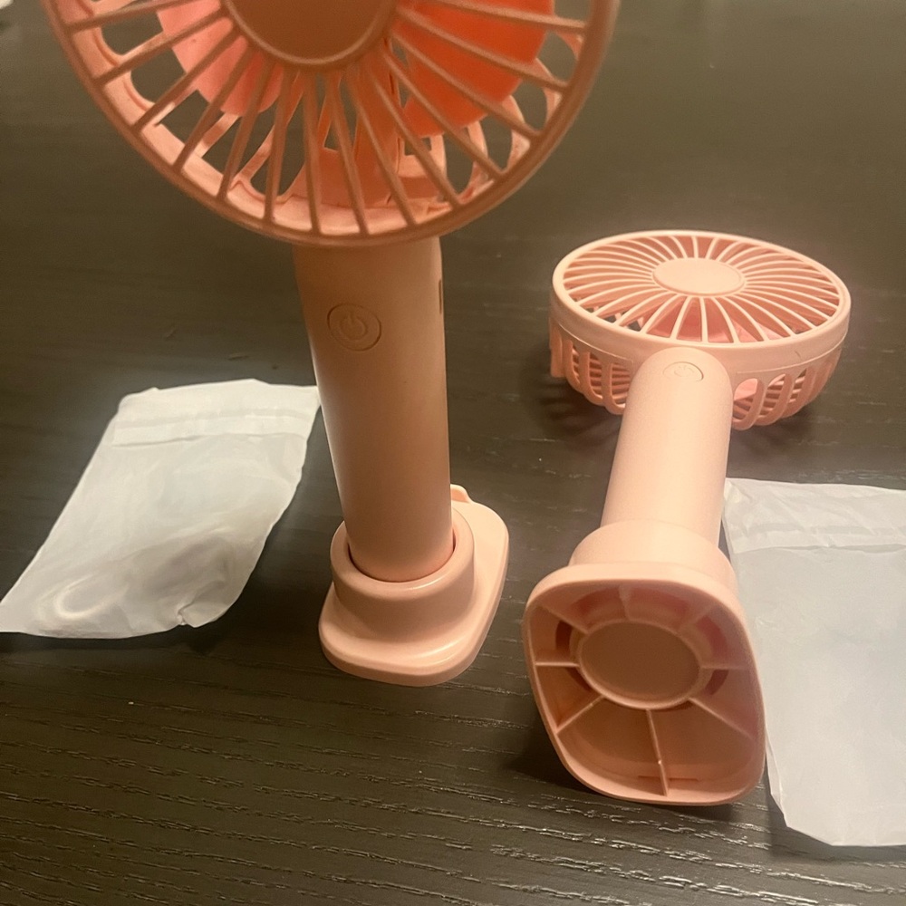 Pink Portable Handheld Fans - Picture 3 of 5